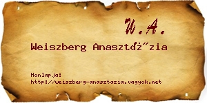 Weiszberg Anasztázia névjegykártya